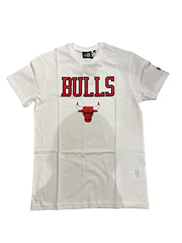 New Era Herren NBA Team Logo T-Shirt ~ Chicago Bulls Weiß von New Era