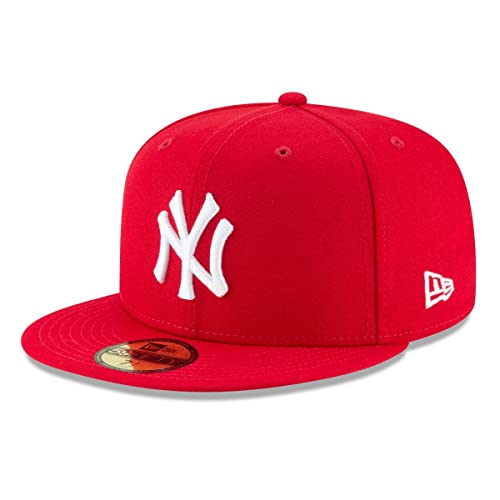 New Era Herren New York Yankees MLB Authentic Collection 59FIFTY Kappe, Erwachsene, Scharlachrot von New Era