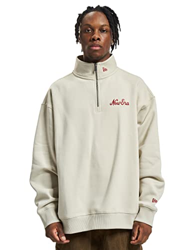 New Era Herren Pullover Script Quarter grau M von New Era