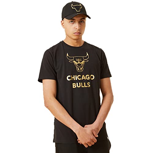 New Era Herren Schwarz (NBA Blk and Gld Metallic T Chibul Blkgld) Sweatshirt, L von New Era