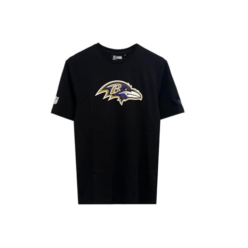 New Era Herren T-Shirt NFL Baltimore Ravens Logo schwarz (DE/NL/SE/PL, Alphanumerisch, L, Regular, Regular) von New Era