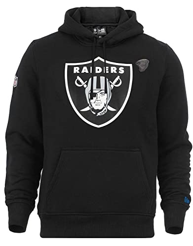 New Era Hoody Kapuze NFL Las Vegas Raiders Team Logo Fanartikel American Football schwarz mit CapSpin Pin - M von New Era