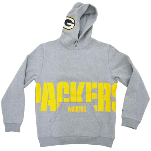 New Era Hoody NFL Oversize Logo Green Bay Packers Grey (DE/NL/SE/PL, Alphanumerisch, L, Regular, Regular, Grau) von New Era