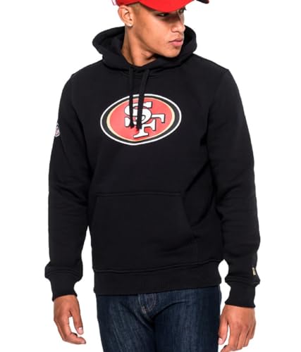 New Era Hoody NFL Team Logo San Francisco 49ers Black (DE/NL/SE/PL, Alphanumerisch, XL, Regular, Regular, Schwarz) von New Era