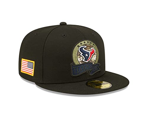 New Era Houston Texans NFL Salute to Service 2022 Black 59Fifty Basecap - 7 7/8-63cm (XXL) von New Era