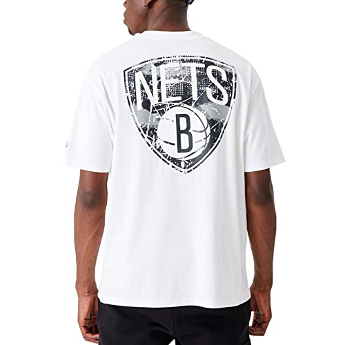 New Era INFILL Team Logo OS T-Shirt Herren weiß/schwarz, XXL von New Era