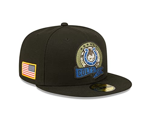 New Era Indianapolis Colts NFL Salute to Service 2022 Black 59Fifty Basecap - 7 5/8-61cm (XL) von New Era