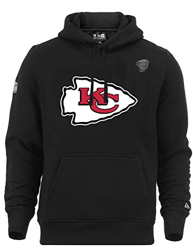 New Era Kansas City Chiefs NFL Bekleidung Kapuzenpullover Hoody Fanartikel schwarz mit CapSpin Pin - XL von New Era