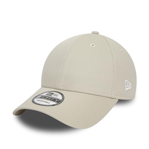 New Era - Kappe Cap Baseballcap - gebogener Schirm - Strapback Metallschnalle - Blanko - beige - One-Size von New Era