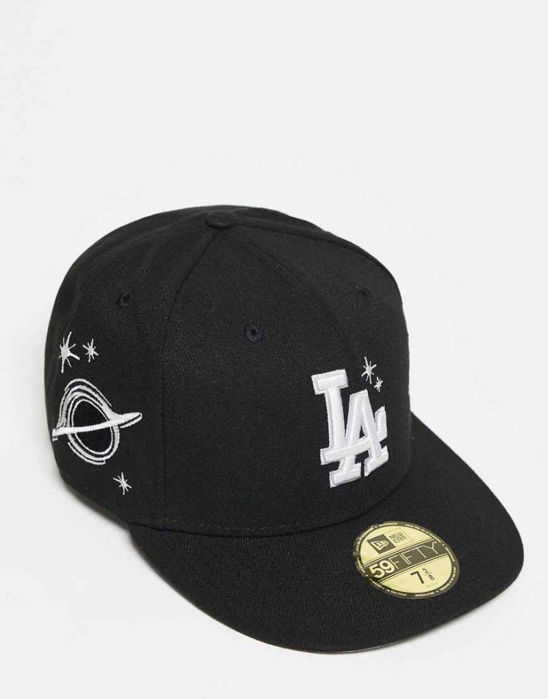 New Era - LA Dodgers 59Fifty - Kappe in Schwarz mit Planeten-Symbol-Stickerei von New Era