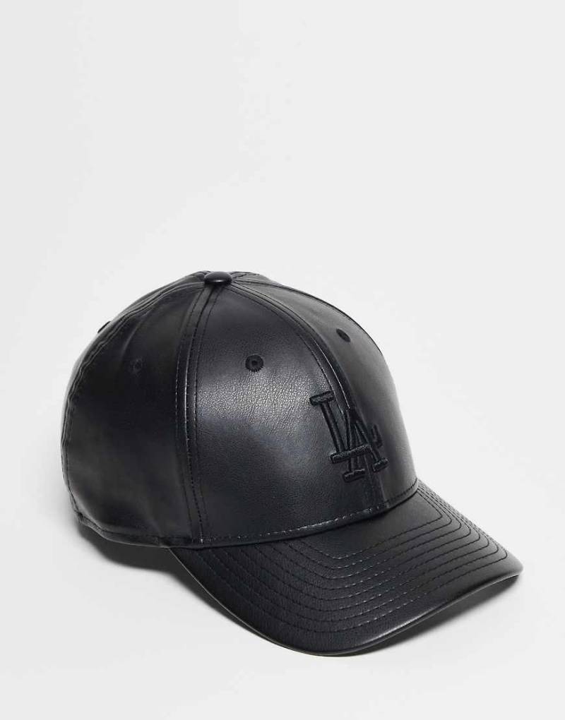 New Era - LA Dodgers 9Forty - Kappe aus Kunstleder in Schwarz von New Era