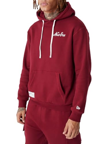 New Era Lifestyle Hoodie Herren weinrot/weiß, L von New Era