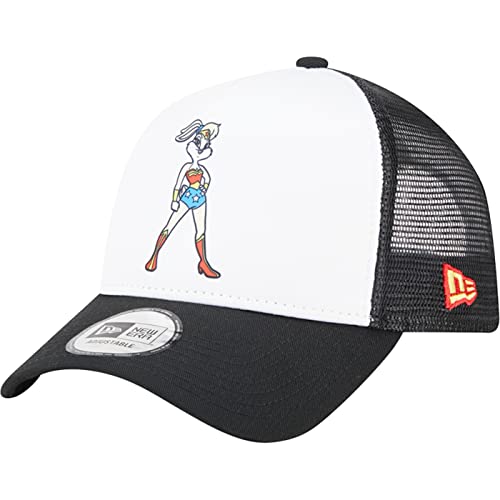 New Era Lola Bunny Wonder Woman Looney Tunes 100 Years WB White Black A-Frame Trucker Cap - One-Size von New Era