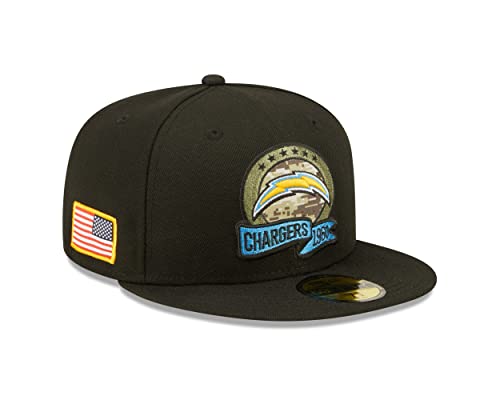 New Era Los Angeles Chargers NFL Salute to Service 2022 Black 59Fifty Basecap - 7 5/8-61cm (XL) von New Era