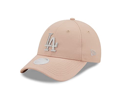 New Era Los Angeles Dodgers - Basecap Kappe Fankappe - 9Forty - - rosa - MLB Baseball - Damen Frauen Mädchen - LA Metallic Logo - One-Size von New Era