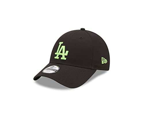 New Era Los Angeles Dodgers Basecap Kids Kinder 9Forty MLB Kappe schwarz Teamlogo in neongrün - Child von New Era