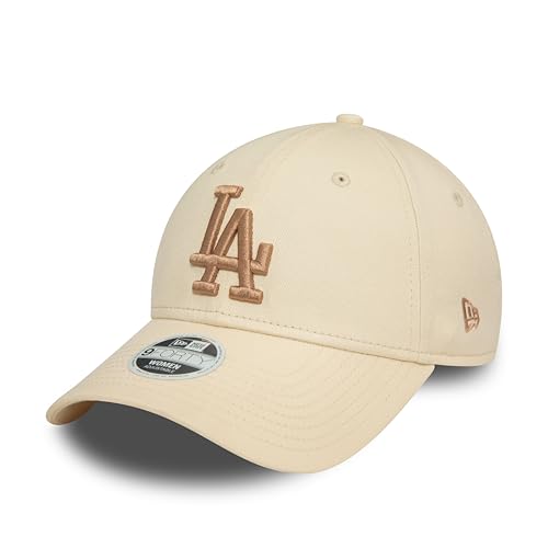 New Era Los Angeles Dodgers Cap Kappe Basecap MLB Teamlogo verstellbar Frau Mädchen beige - One-Size von New Era