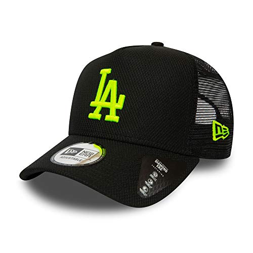 New Era Los Angeles Dodgers MLB Cap Kappe Trucker Baseball Diamond Era Schwarz Neon Gelb - One-Size von New Era