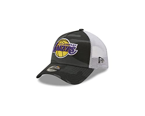 New Era Los Angeles Lakers NBA Kinderkappe Trucker Mesh-Einsatz Camouflage schwarz Jungen Mädchen Basketball - Youth von New Era