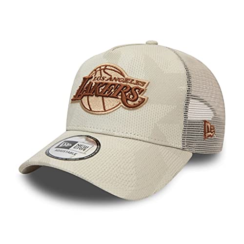 New Era Los Angeles Lakers NBA Multi Camo Beige A-Frame Adjustable Trucker Cap - One-Size von New Era