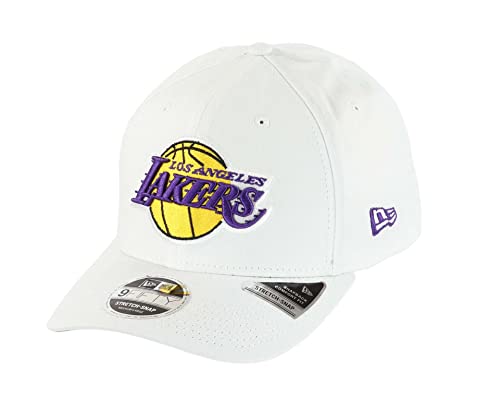 New Era - NBA Los Angeles Lakers Team Color 9Fifty Stretch Snapback Cap Farbe Weiß, Größe S-M von New Era