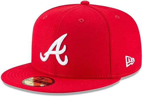 New Era MLB 59FIFTY Team Color Authentic Collection Fitted On Field Game Cap Hat, Atlanta Braves Rot, 58 EU von New Era