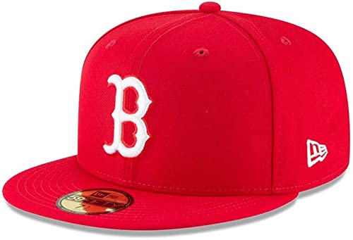 New Era MLB 59FIFTY Team Color Authentic Collection Fitted On Field Game Cap Hat, Boston Red Sox Red, 58 EU von New Era