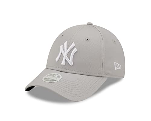 New Era MLB Baseball Cap NY Yankees Fanartikel 9Forty Strapback Frau Damen Kappe grau - One-Size von New Era