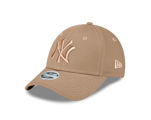 New Era MLB Baseball Kappe Damen Frauen Mädchen New York Yankees 9Forty Cap verstellbar Strapback Hellbraun - One-Size von New Era