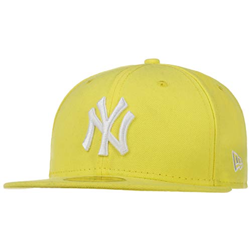 New Era MLB Basic NY 59Fifty Cap Damen/Herren - Caps Yankees Hinten geschlossen, mit Schirm Frühling-Sommer Herbst-Winter Frühjahr Sommer Herbst Winter - 7 1/8 (56,8 cm) Neongelb von New Era