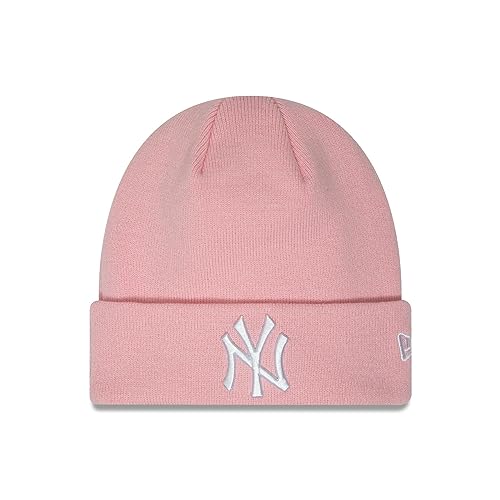 New Era MLB Beanie New York Yankees Teamlogo umgeschlagener Saum rosa Baseball Mütze Winter - One-Size von New Era