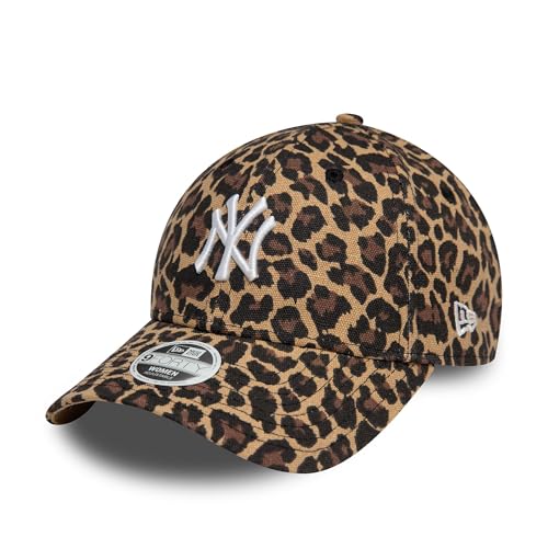 New Era MLB Cap New York Yankees Leopard Animal Print 9Forty Kappe Frau Mädchen Sommer braun - One-Size von New Era
