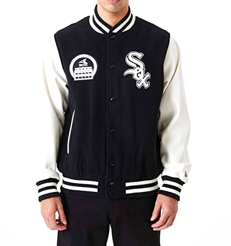 New Era - MLB Chicago White Sox Heritage Varsity Jacke Farbe Schwarz, Größe M von New Era