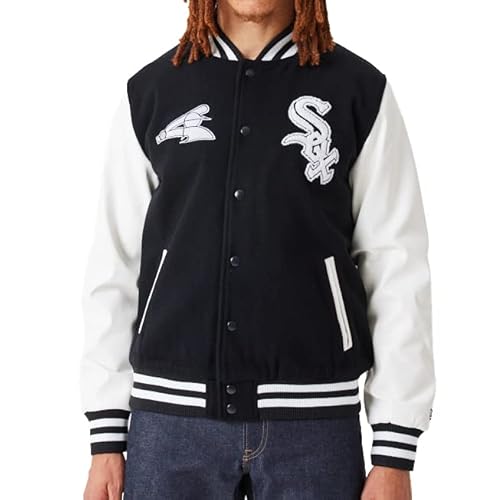 New Era - MLB Chicago White Sox Wordmark Varsity Jacke Farbe Schwarz, Größe S von New Era