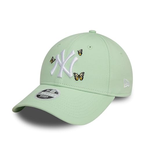 New Era MLB Fankappe Cap für Mädchen Frauen verstellbar New York Yankees NY Logo Schmetterling grün - One-Size von New Era