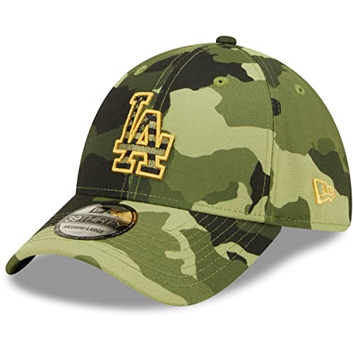 New Era - MLB Los Angeles Dodgers 2022 Armed Forces Day 39Thirty Stretch Cap Farbe Camouflage, Größe M-L von New Era