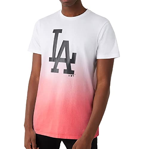 New Era MLB Los Angeles Dodgers Dip Dye T-Shirt Herren pink/weiß, L von New Era