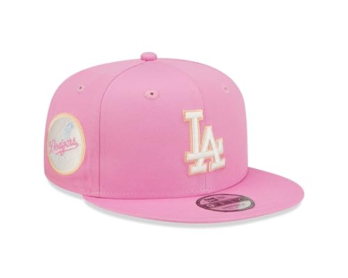 New Era Los Angeles Dodgers MLB Pastel Patch Lightpink 9Fifty Snapback Cap - M - L von New Era