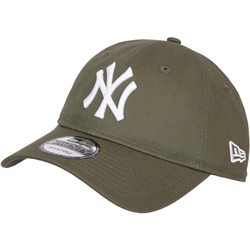 New Era MLB NY Yankees League Essential 9Twenty Cap (DE/NL/SE/PL, Alphanumerisch, Einheitsgröße, Olive/White) von New Era