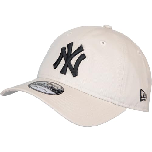 New Era MLB NY Yankees League Essential 9Twenty Cap (DE/NL/SE/PL, Alphanumerisch, Einheitsgröße, Stone/Black) von New Era