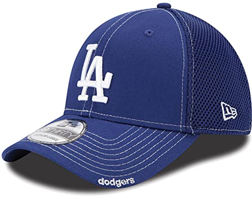 New Era MLB Neo Team Color 39Thirty Stretch Flex Fit Hat Cap, Los Angeles Dodgers Blue, L-XL von New Era