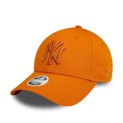 New Era MLB New York Yankees Cap für Frauen und Mädchen tonales Logo verstellbar NY Kappe orange - One-Size von New Era