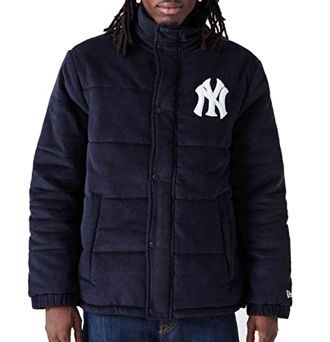 New Era - MLB New York Yankees Cord Puffer Jacke Farbe Blau, Größe M von New Era