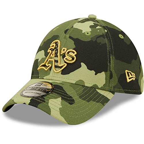 New Era - MLB Oakland Athletics 2022 Armed Forces Day 39Thirty Stretch Cap Farbe Camouflage, Größe M-L von New Era