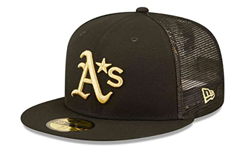 New Era - MLB Oakland Athletics All Star Game Patch 59Fifty Fitted Cap Farbe Schwarz, Größe 7 1/4 (57,7cm) von New Era