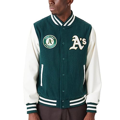 New Era - MLB Oakland Athletics Heritage Varsity Jacke Farbe Grün, Größe XXL von New Era