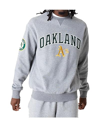 New Era - MLB Oakland Athletics Large Logo Crewneck Sweatshirt Farbe Grau, Größe M von New Era