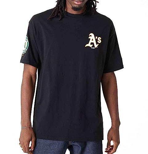 New Era - MLB Oakland Athletics Large Logo T-Shirt Farbe Schwarz, Größe M von New Era