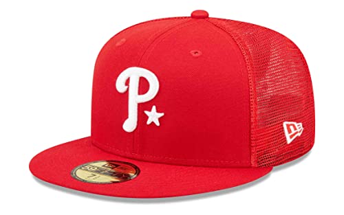 New Era - MLB Philadelphia Phillies 2022 All Star Game Workout 59Fifty Fitted Cap Farbe Rot, Größe 7 1/4 (57,7cm) von New Era