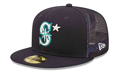 New Era - MLB Seattle Mariners 2022 All Star Game Workout 59Fifty Fitted Cap Farbe Blau, Größe 7 1/4 (57,7cm) von New Era